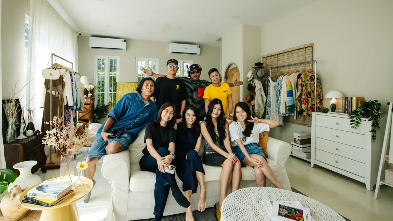 Cast and crew on the Power the Leap brand campaign shoot