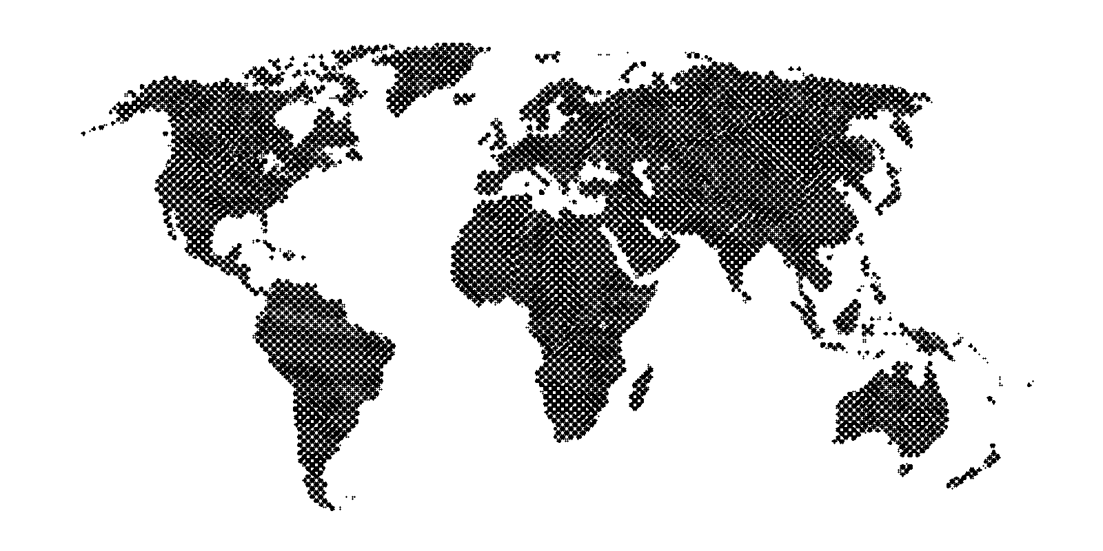 Halftone world map