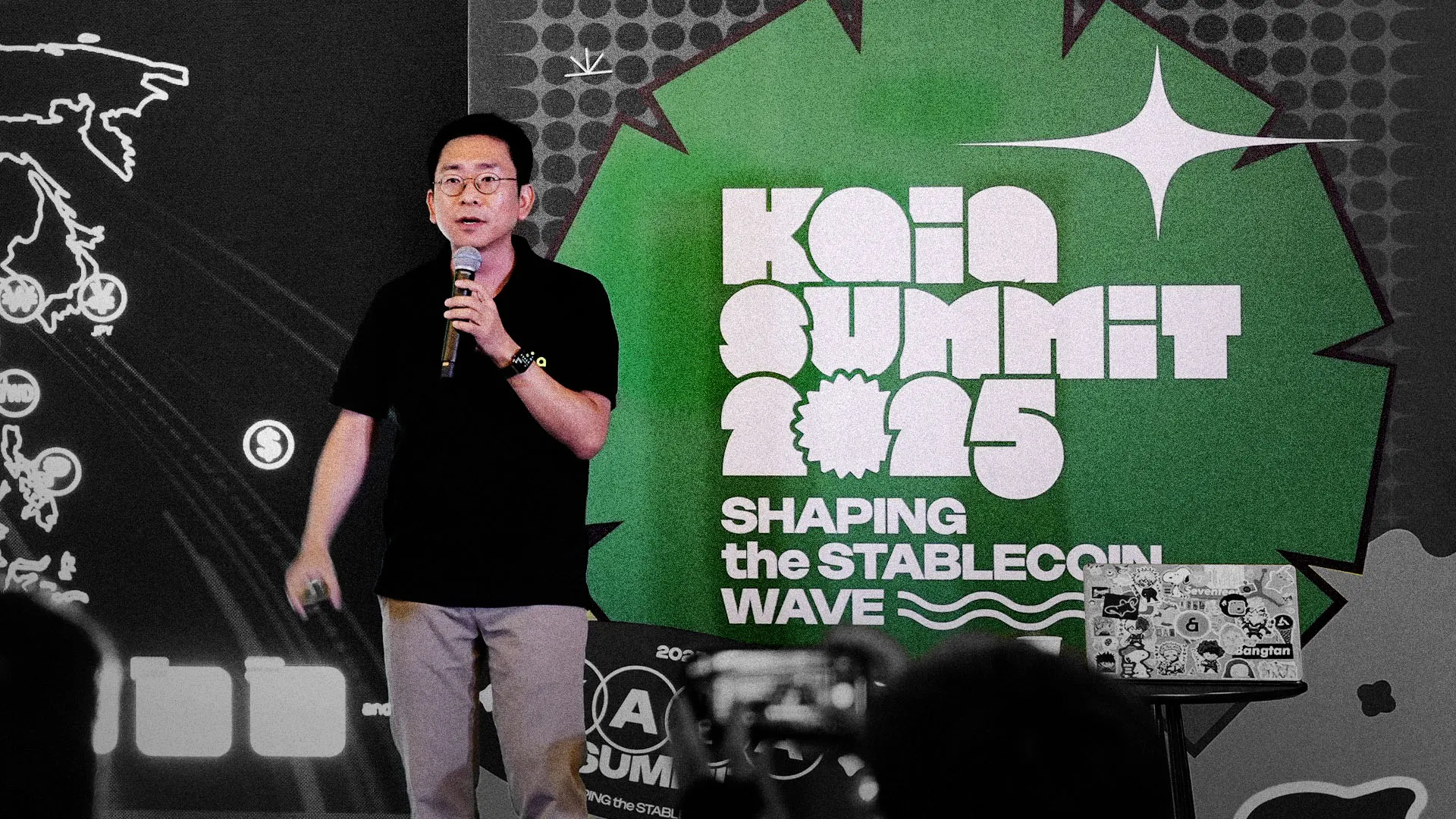 Speaker on stage at Kaia Summit