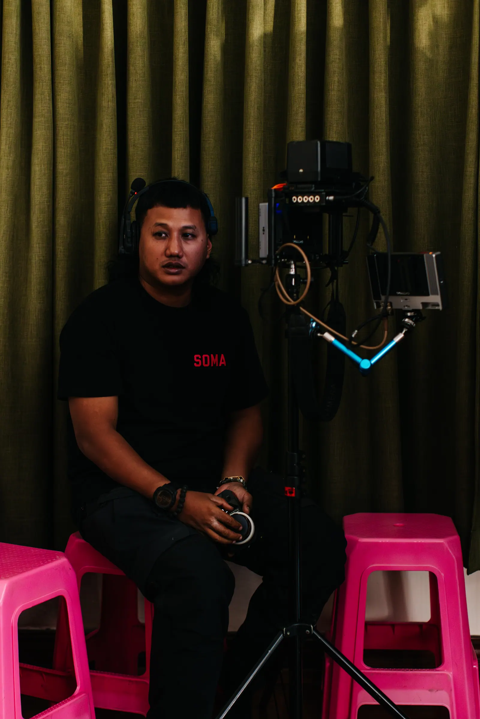 Talent on set