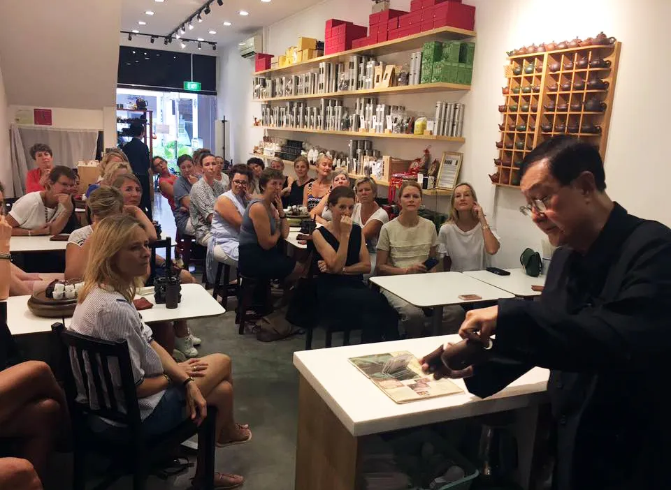 A tea workshop in the shop